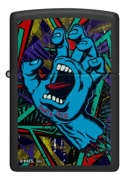 Encendedor Zippo Negro Mate Santa Cruz Cod 48415