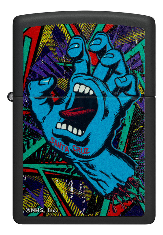 Encendedor Zippo Negro Mate Santa Cruz Cod 48415