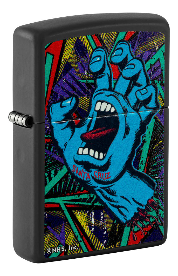Encendedor Zippo Negro Mate Santa Cruz Cod 48415