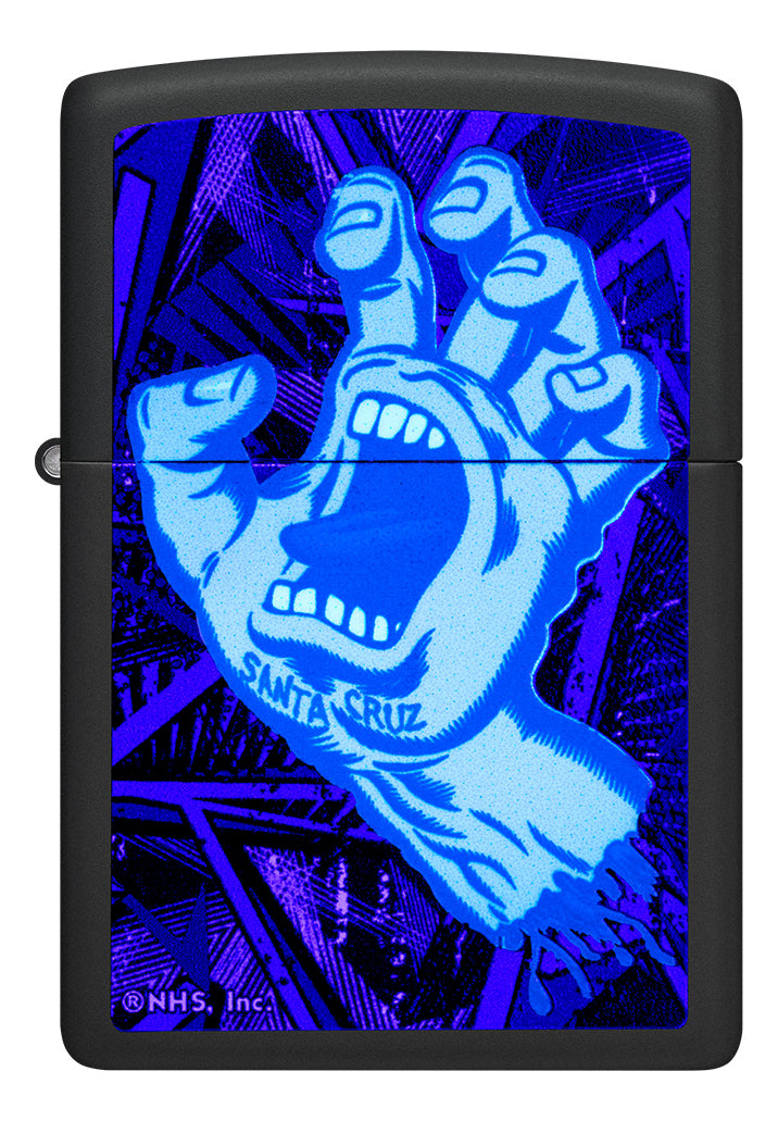 Encendedor Zippo Negro Mate Santa Cruz Cod 48415