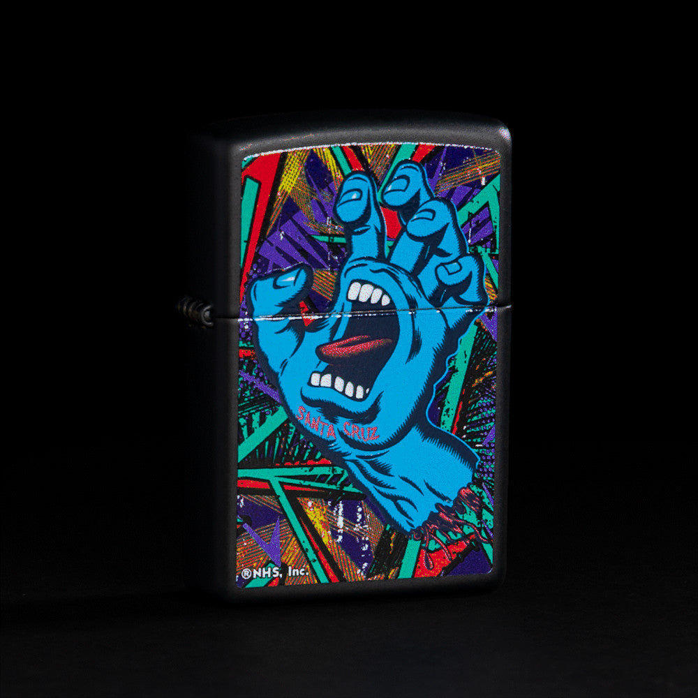 Encendedor Zippo Negro Mate Santa Cruz Cod 48415