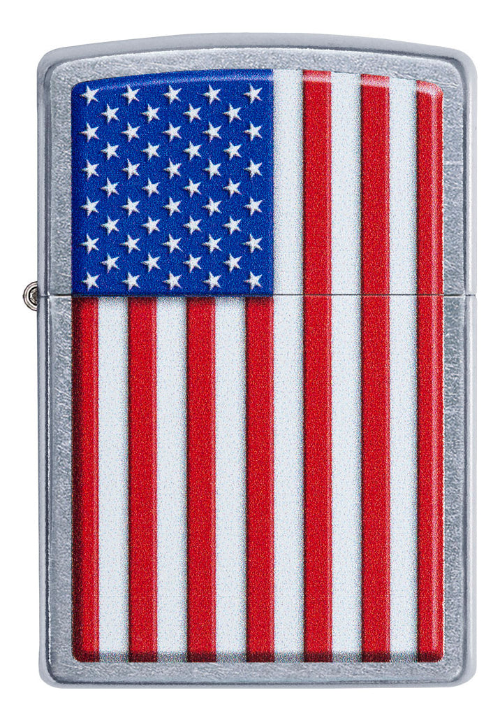 Encendedor Zippo Cromo Bandera Usa Cod 29722