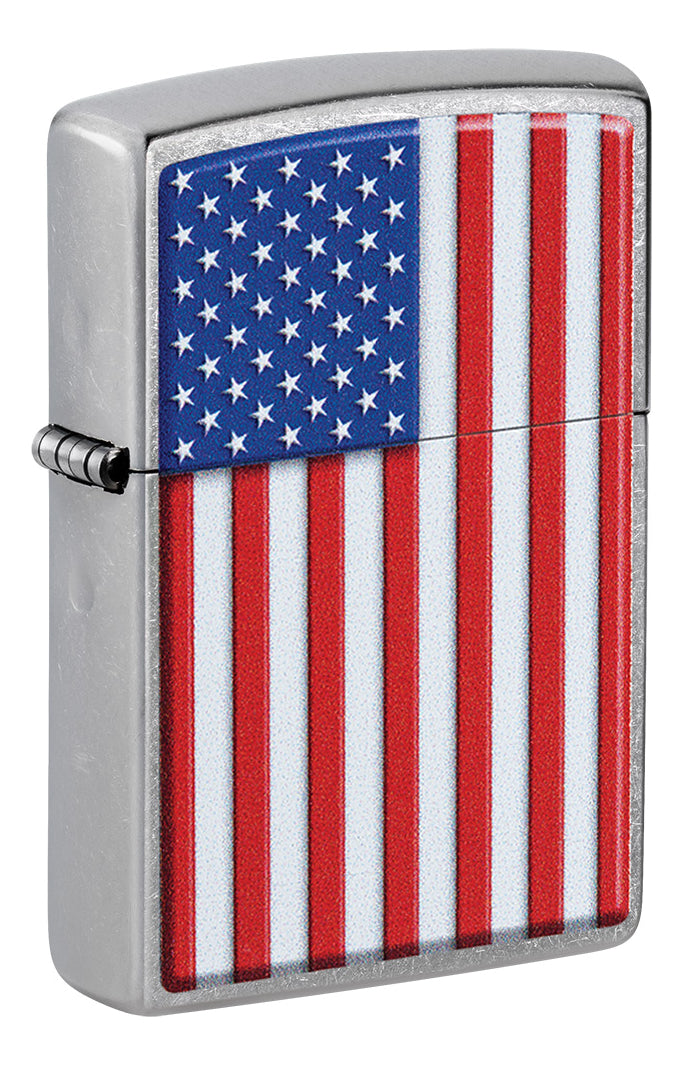 Encendedor Zippo Cromo Bandera Usa Cod 29722