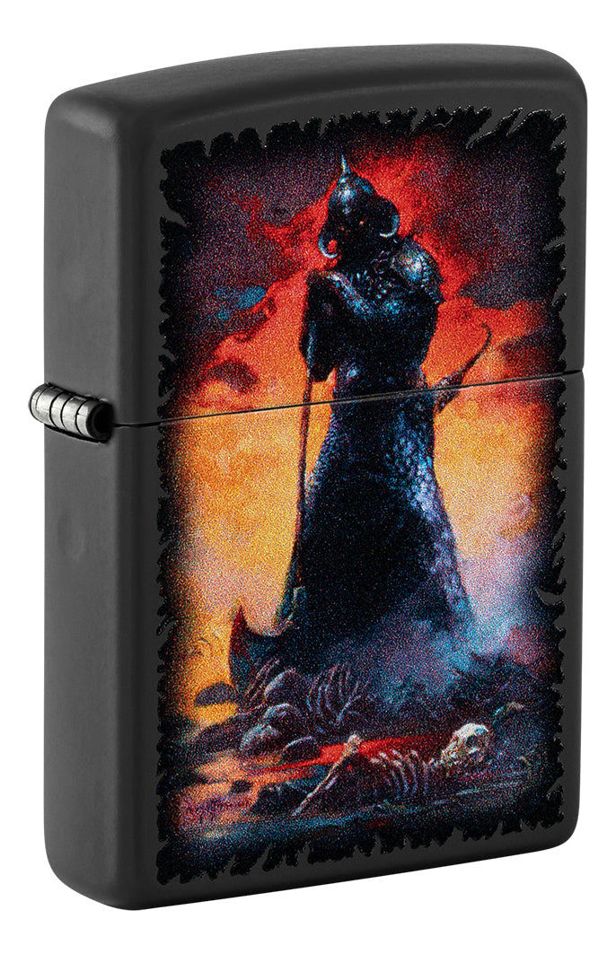 Encendedor Zippo Negro Mate Demonio Cod 48555