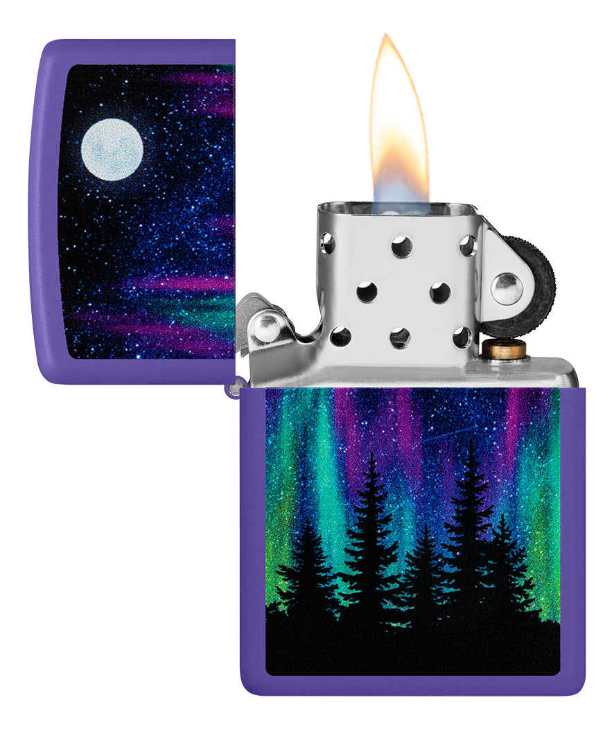 Encendedor Zippo Purpura Aurora Boreal Cod 48565