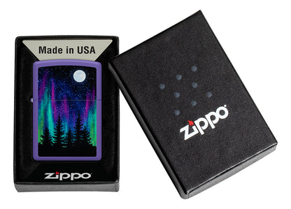 Encendedor Zippo Purpura Aurora Boreal Cod 48565