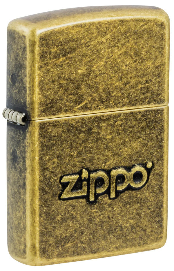 Encendedor Zippo Dorado Antiguo Con Logo Cod 28994