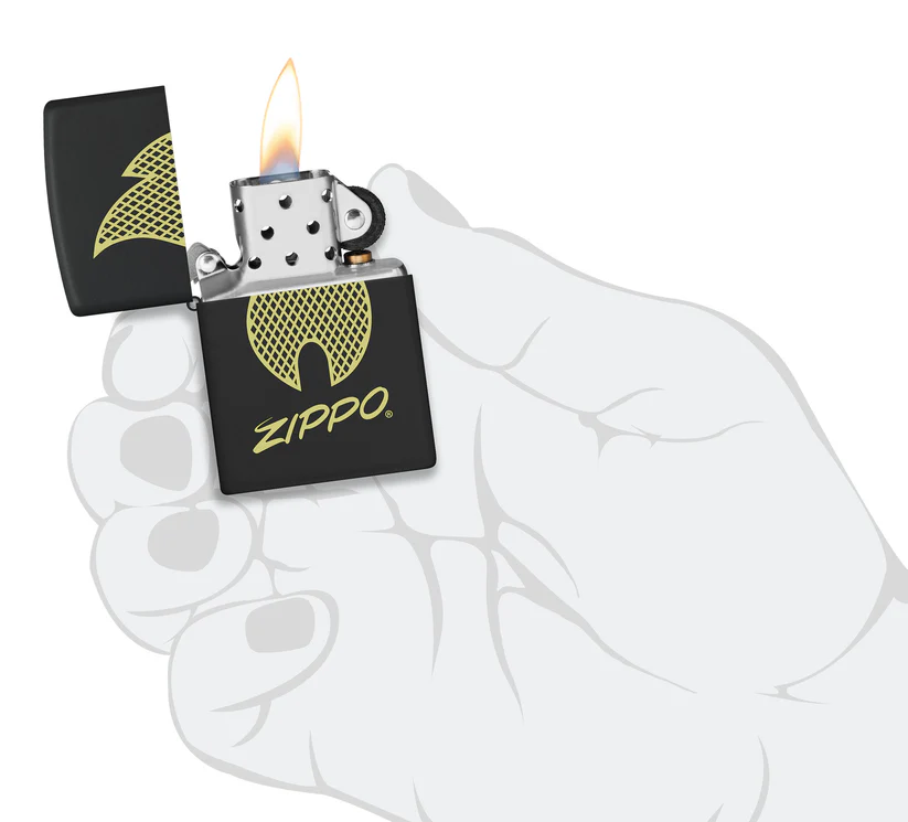 Encendedor Zippo Negro Mate Logo Cod 29686