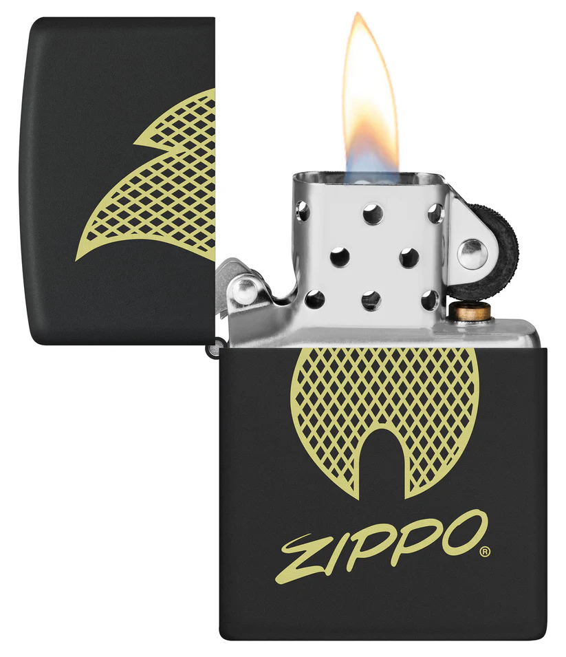 Encendedor Zippo Negro Mate Logo Cod 29686