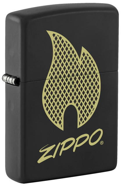 Encendedor Zippo Negro Mate Logo Cod 29686