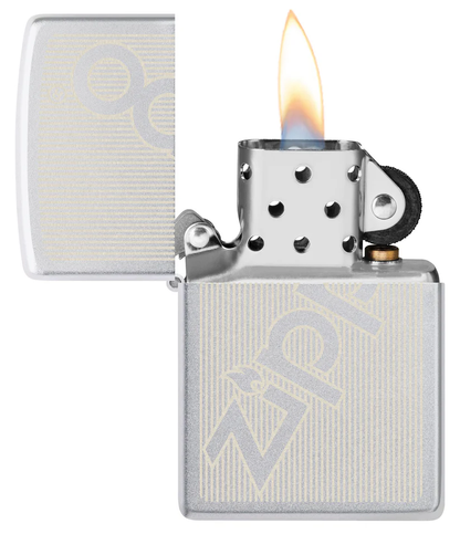 Encendedor Zippo Cromo Logo Rayas Cod 29701