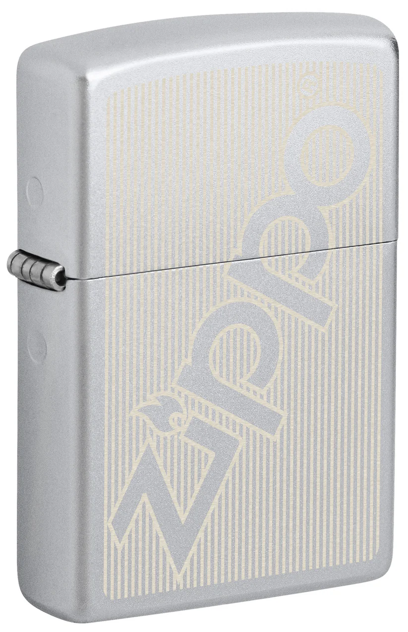 Encendedor Zippo Cromo Logo Rayas Cod 29701