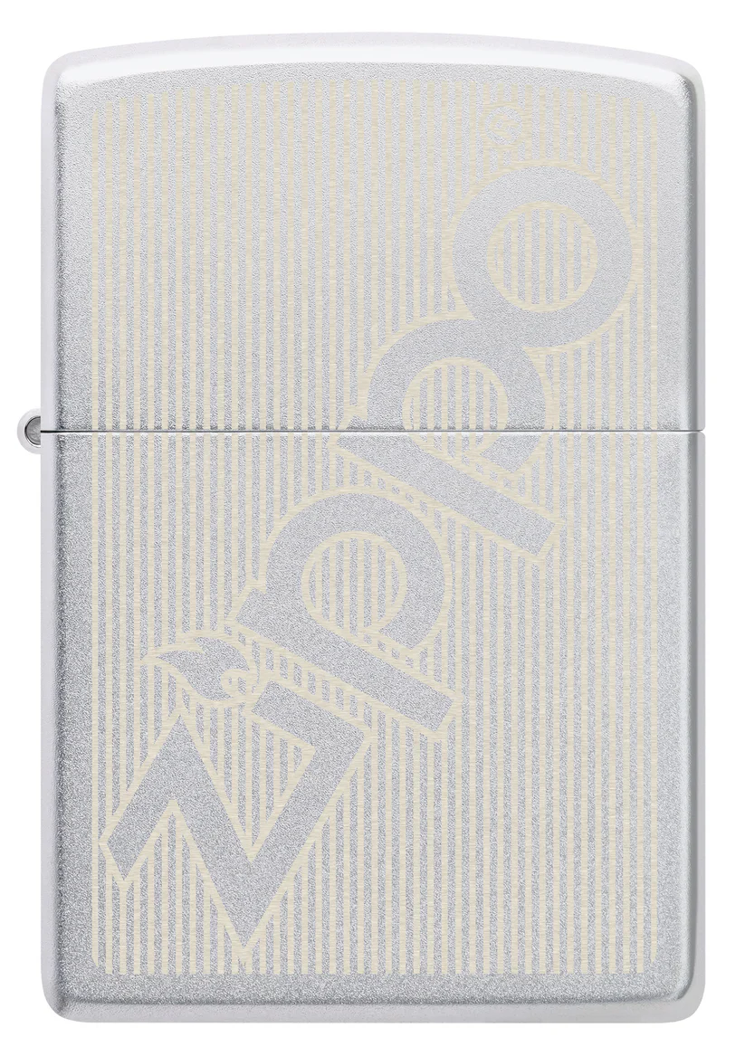 Encendedor Zippo Cromo Logo Rayas Cod 29701