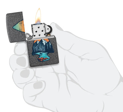 Encendedor Zippo Gris Piedra Montaña 46007