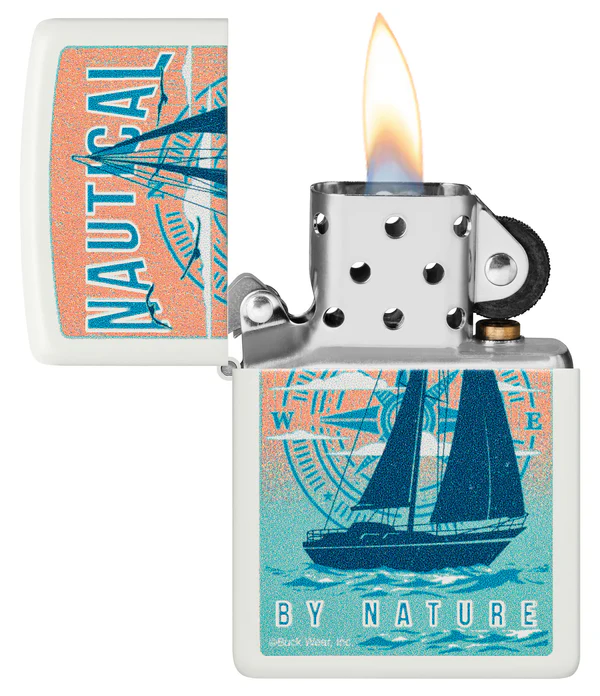 Encendedor Zippo Blanco Mate Náutico Cod 46150