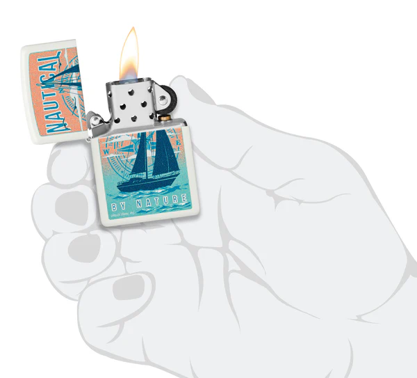 Encendedor Zippo Blanco Mate Náutico Cod 46150