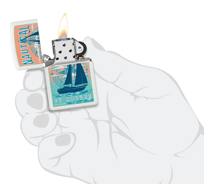 Encendedor Zippo Blanco Mate Náutico Cod 46150