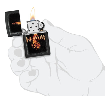 Encendedor Zippo Negro Mate Def Leppard 46153