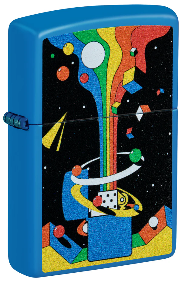 Encendedor Zippo Azul Retro Cosmico Cod 46155