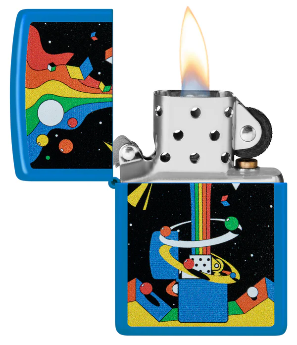 Encendedor Zippo Azul Retro Cosmico Cod 46155