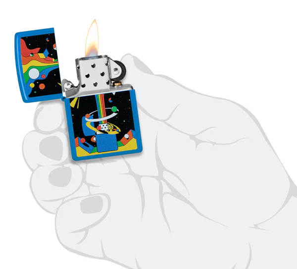 Encendedor Zippo Azul Retro Cosmico Cod 46155