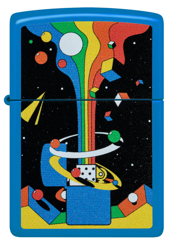 Encendedor Zippo Azul Retro Cosmico Cod 46155