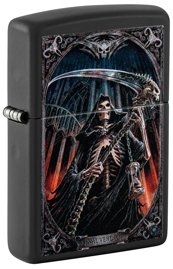 Encendedor Zippo Negro Mate La Muerte Cod 46164