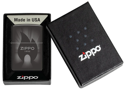 Encendedor Zippo Negro Espejo Llama 1932 Cod 46175