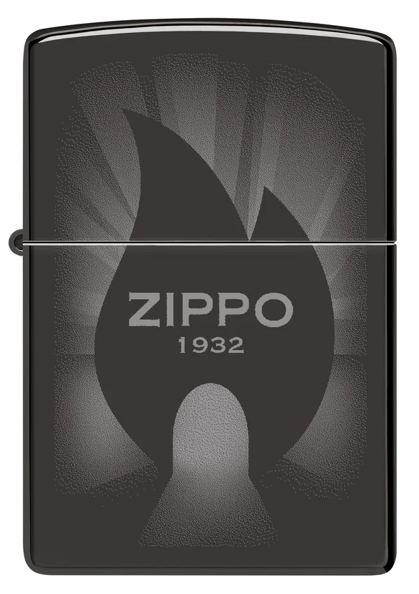 Encendedor Zippo Negro Espejo Llama 1932 Cod 46175
