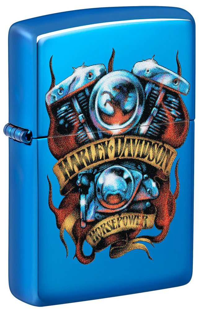 Encendedor Zippo Azul Harley Davidson Cod 46216