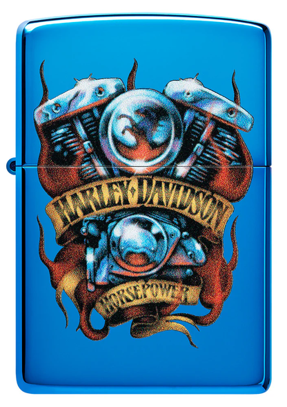 Encendedor Zippo Azul Harley Davidson Cod 46216