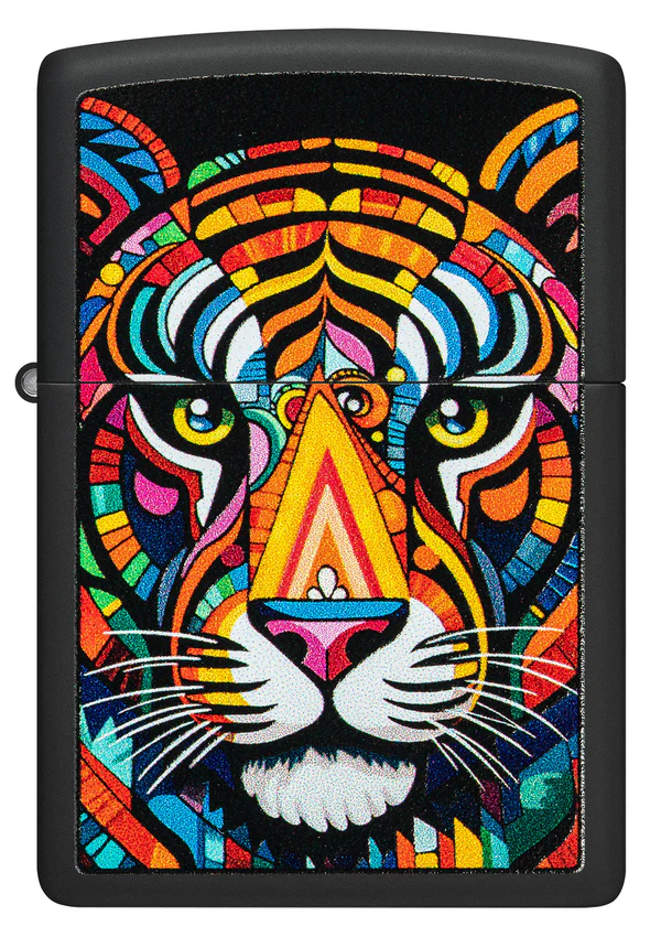 Encendedor Zippo Negro Tigre Multicolor Cod 46235