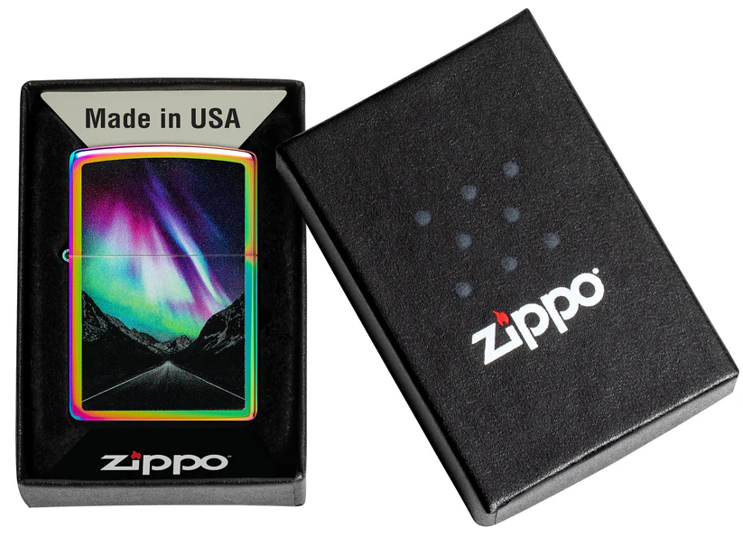 Encendedor Zippo Tornasol Auroras Boreales Cod 46236