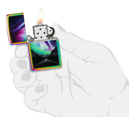 Encendedor Zippo Tornasol Auroras Boreales Cod 46236