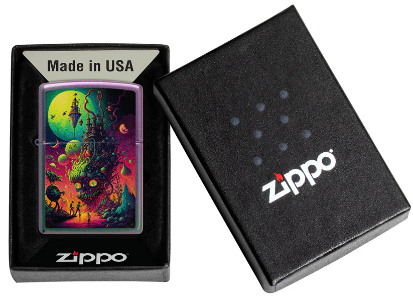 Encendedor Zippo Iridiscente Psicodélico Cod 46238