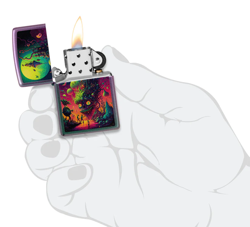 Encendedor Zippo Iridiscente Psicodélico Cod 46238
