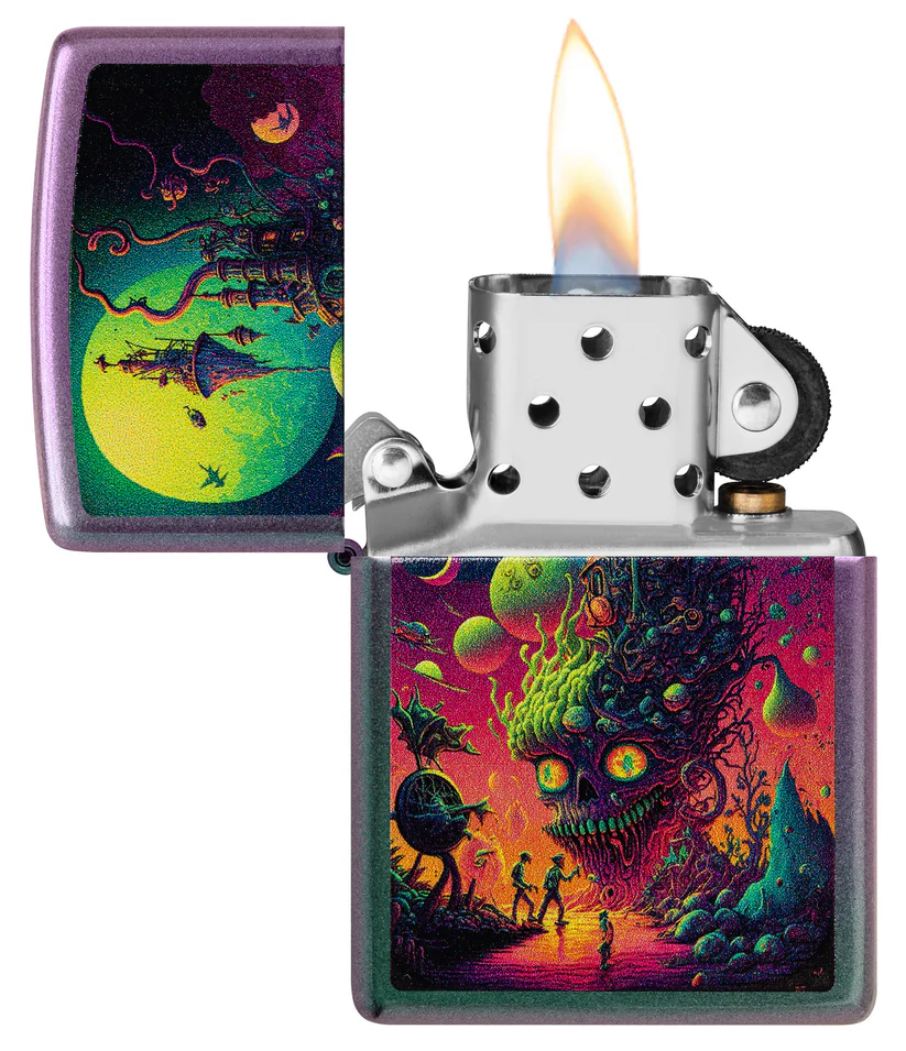 Encendedor Zippo Iridiscente Psicodélico Cod 46238