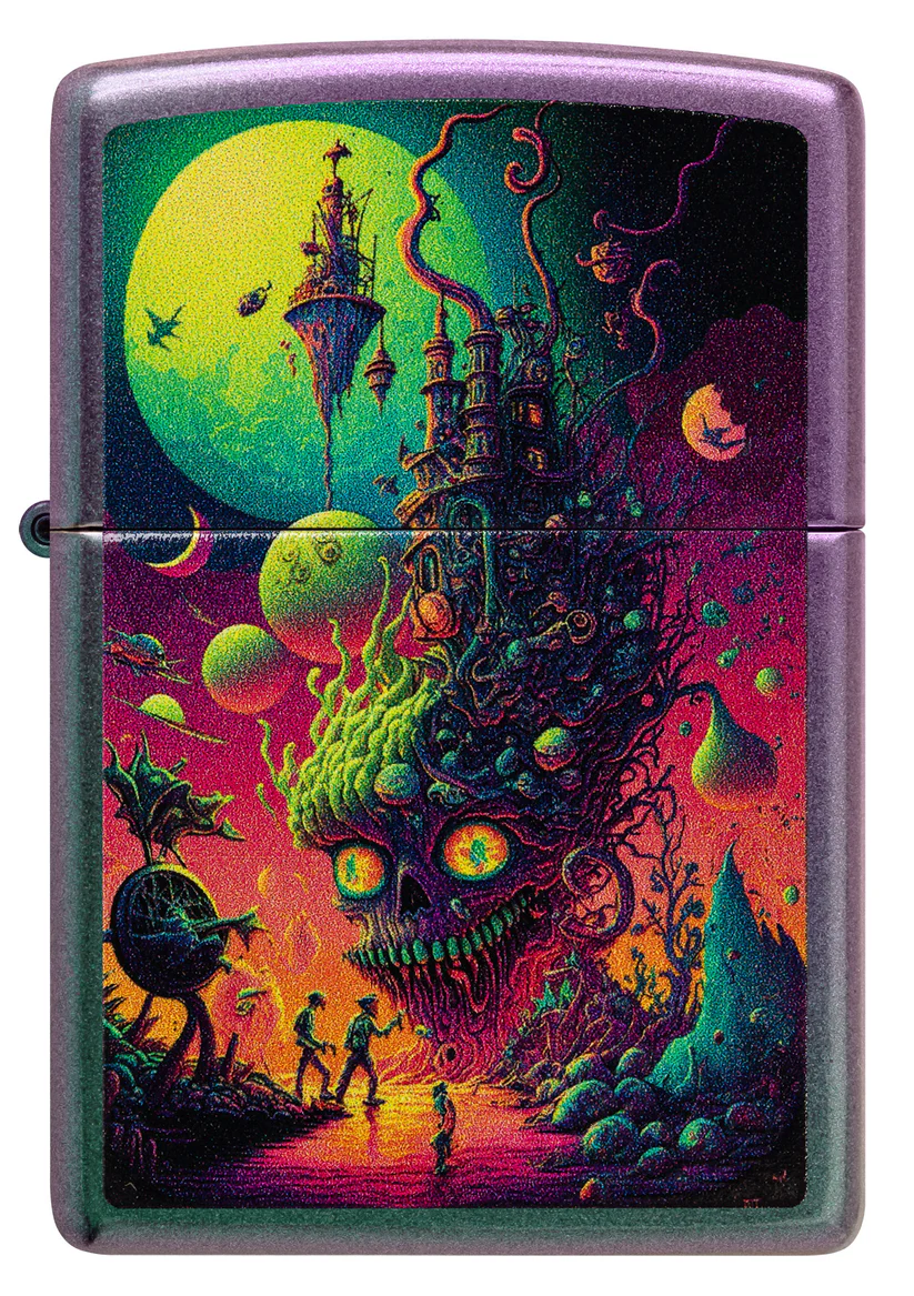 Encendedor Zippo Iridiscente Psicodélico Cod 46238