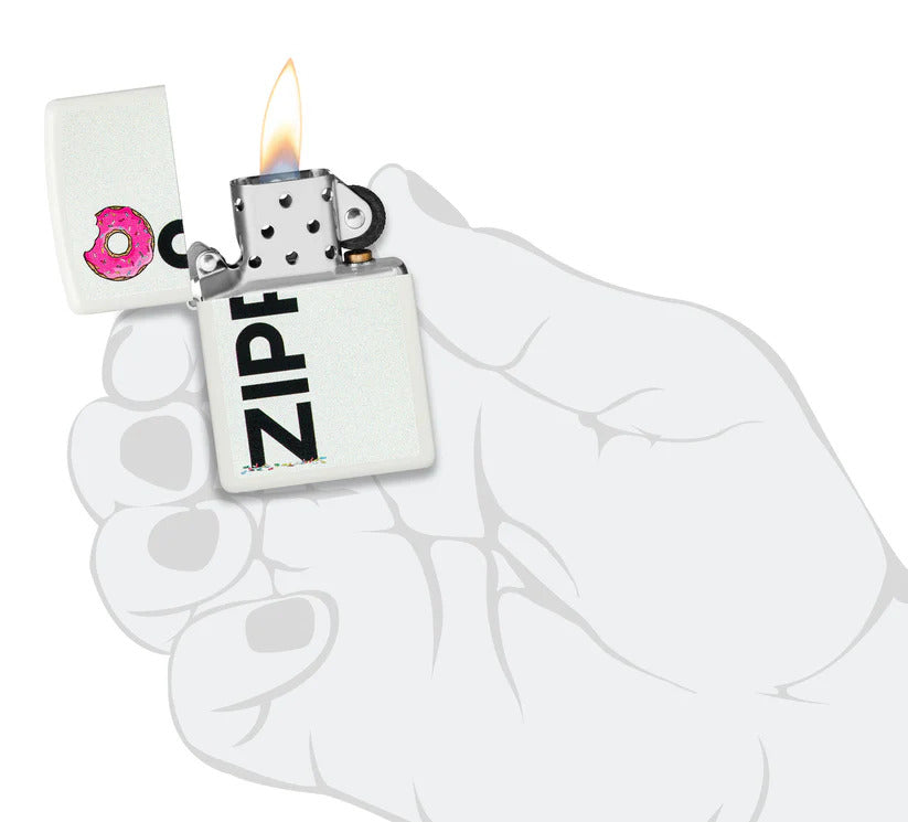 Encendedor Zippo Blanco Mate Donut Cod 46240