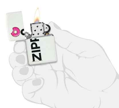 Encendedor Zippo Blanco Mate Donut Cod 46240