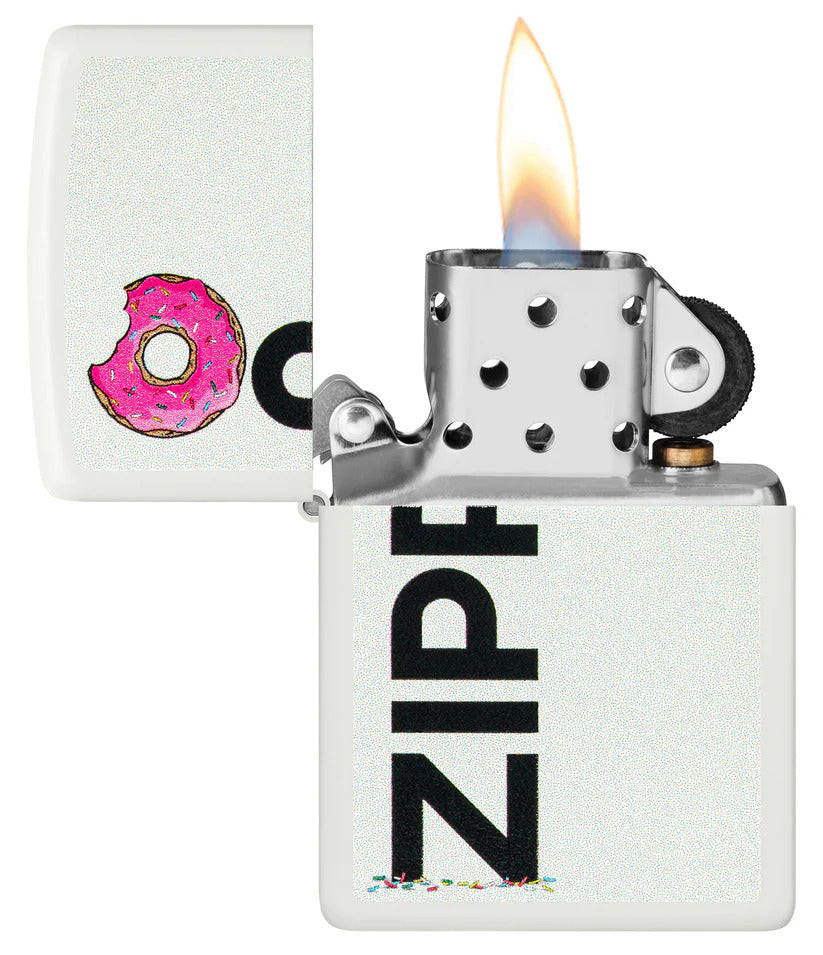 Encendedor Zippo Blanco Mate Donut Cod 46240