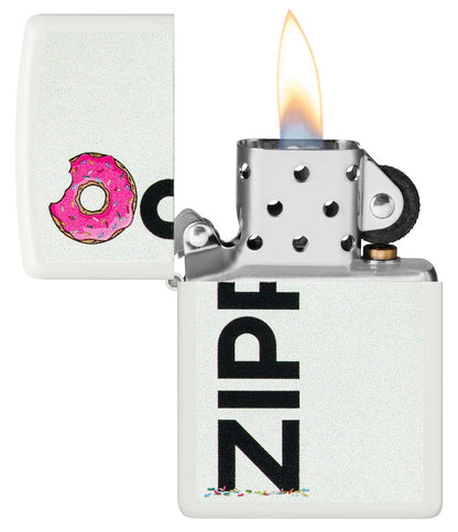 Encendedor Zippo Blanco Mate Donut Cod 46240