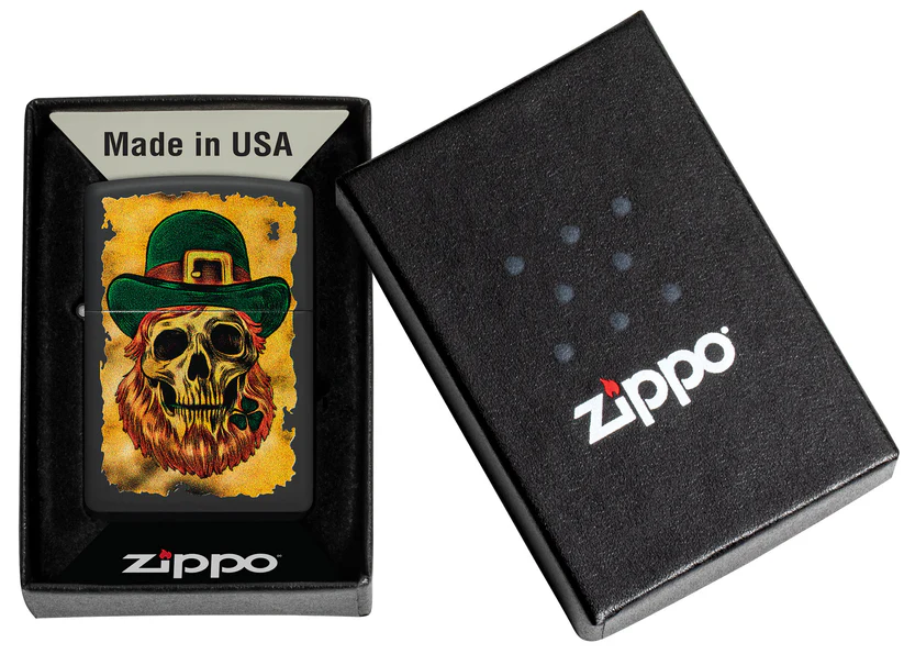 Encendedor Zippo Negro Mate Duende Cod 46244