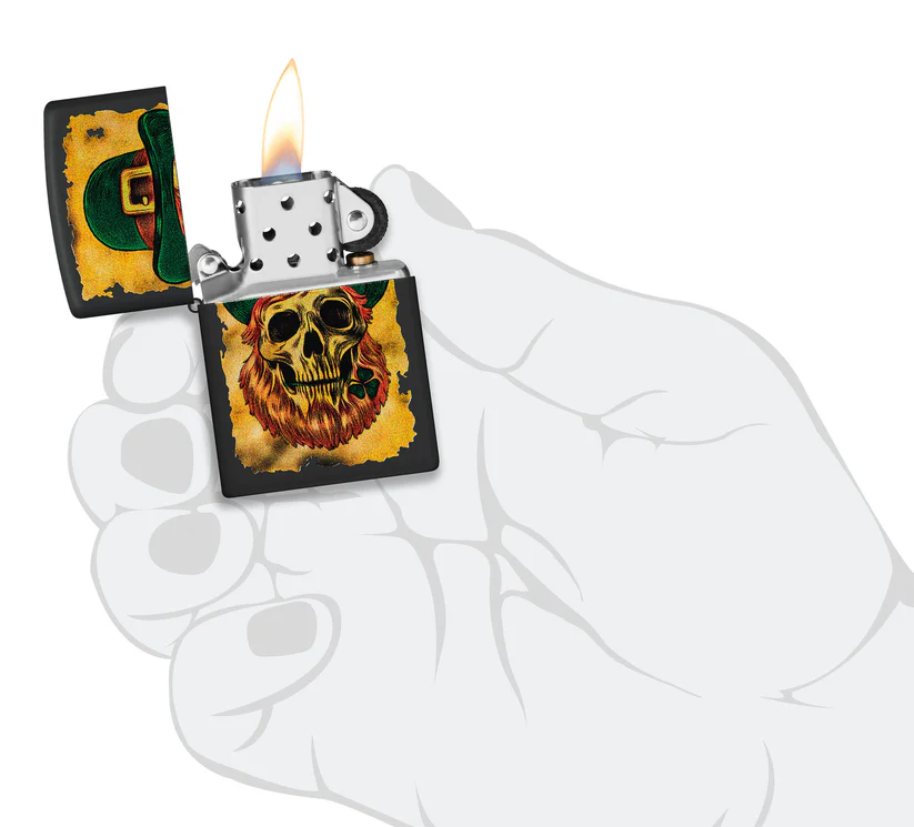 Encendedor Zippo Negro Mate Duende Cod 46244