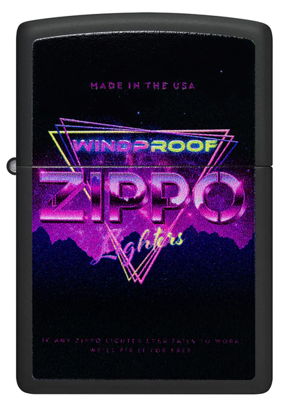 Encendedor Zippo Negro Windproof Triangulo Cod 46247