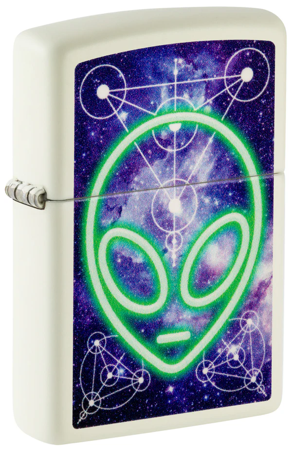 Encendedor Zippo Blanco Fluorescente Alíen Cod 46288