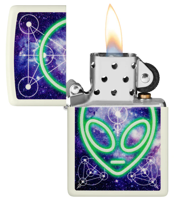 Encendedor Zippo Blanco Fluorescente Alíen Cod 46288