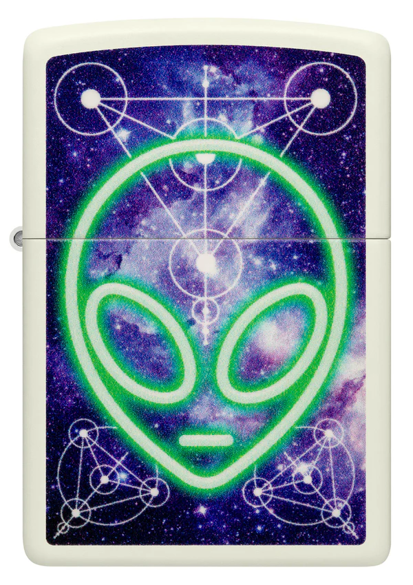 Encendedor Zippo Blanco Fluorescente Alíen Cod 46288