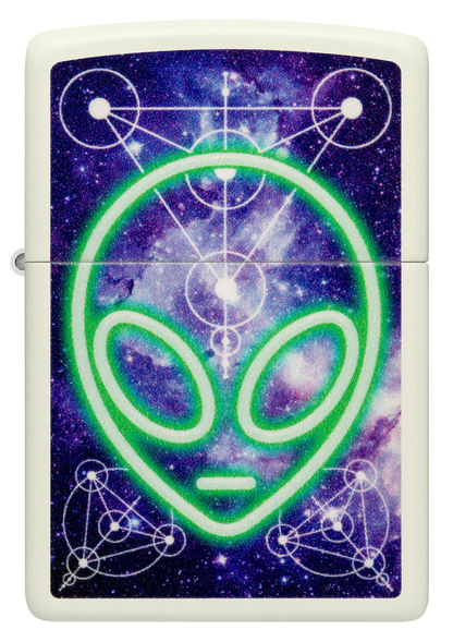 Encendedor Zippo Blanco Fluorescente Alíen Cod 46288