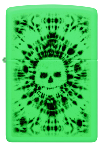 Encendedor Zippo Blanco Fluorescente Calavera Cod 46289